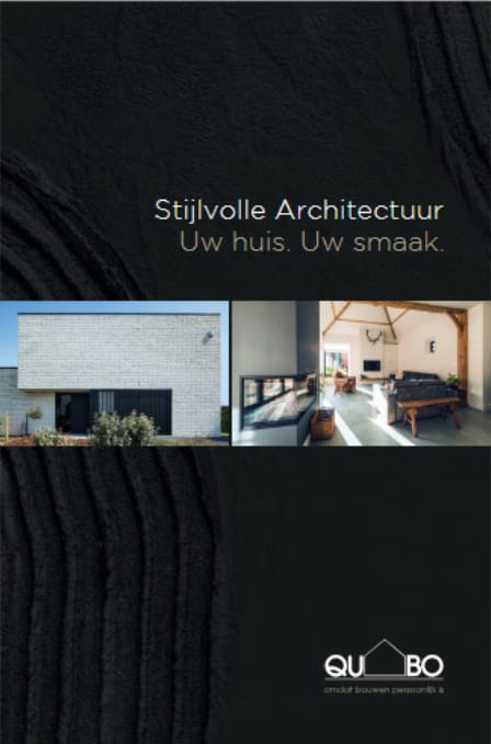 Cover van het Qubo kijkboek met realisaties en voorbeeldplannen.